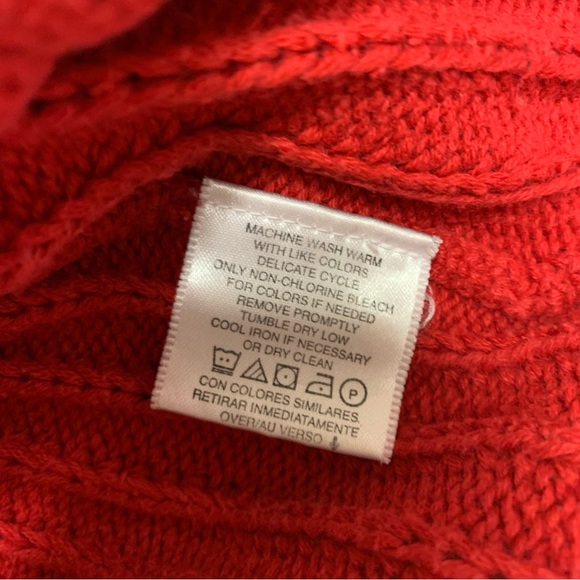 Vintage Crochet Knit Cropped Tank Sweater Boho Women’s Medium Rust Orange Red - Picture 5 of 7